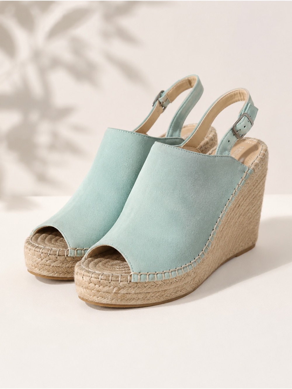 Y2K size 6 like new Kenneth Cole Pastel Mint Espadrille Slingback Wedge Sandal